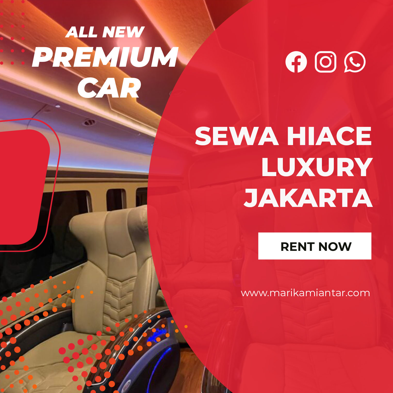 Sewa Hiace Luxury Jakarta Fasilitas VIP Harga Mulai 1jtan